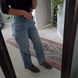 Cute Vintage High Waisted Carpenter Jeans